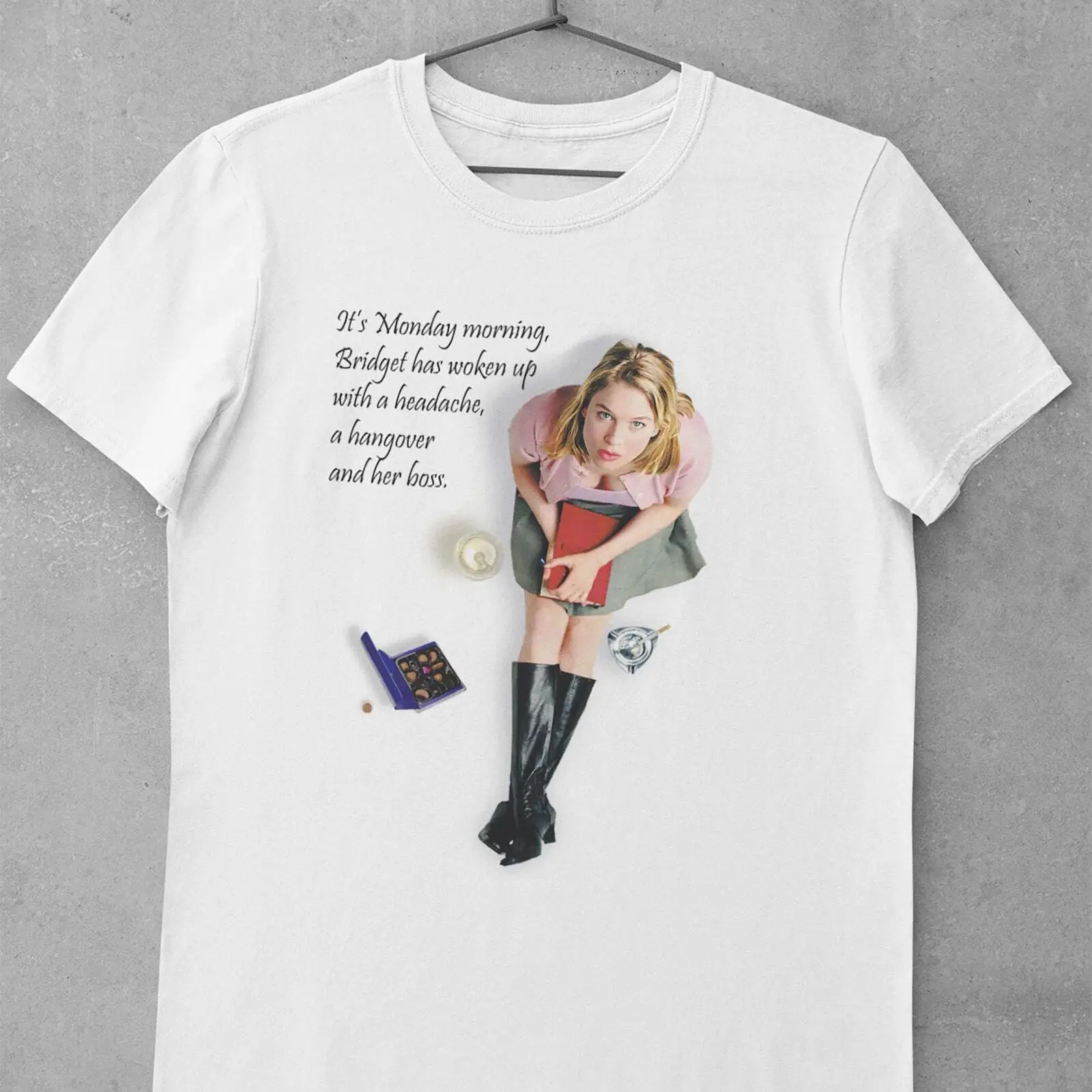 Vintage Bridget Jones's Diary funny movie quote Renee Zellweger fan art F T Shirt