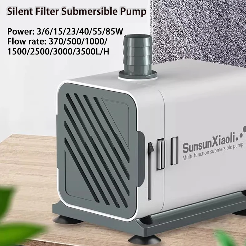 500-3500L/H Intelligent Fish Pond Aquarium Water Pump 220-240V 50Hz Ultra-Quiet Fish Tank Fountain Water Fountain Pump Filter