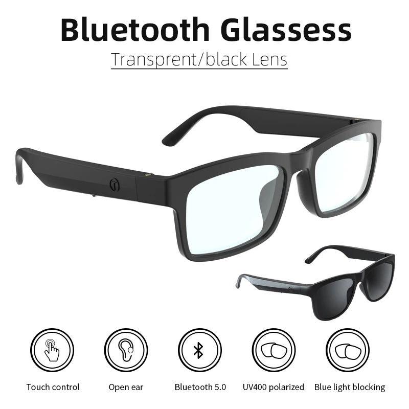 

Умные очки Bluetooth 5,0, наушники, беспроводная гарнитура, наушники UV400, поляризационные музыкальные очки с блокировкой синего света