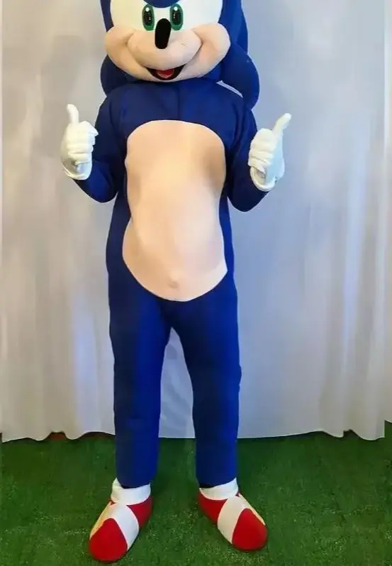 عيد الميلاد تأثيري سونيكس زي التميمة حفل الإعلان فستان بتصميم حالم حفلة الحيوان كرنفال مرحلة أداء العروض #1