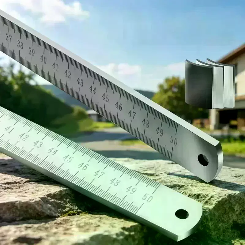 Dual-Purpose Stainless Steel Ruler - 20