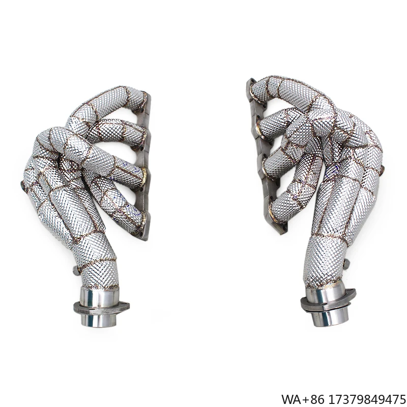 

OBM Stainless Steel Header Manifold for AUDI R8 V8 4.2L 2007-2016 Flexible Pipes Heat Shield Race Car Exhaust System