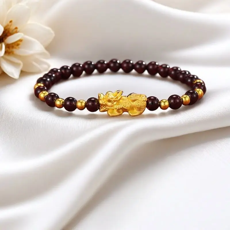 18k Gold Color Pixiu Bracelet Light Luxury Gold-plated Bracelet Year of The Snake Birthday for Girlfriend's Wife and Family