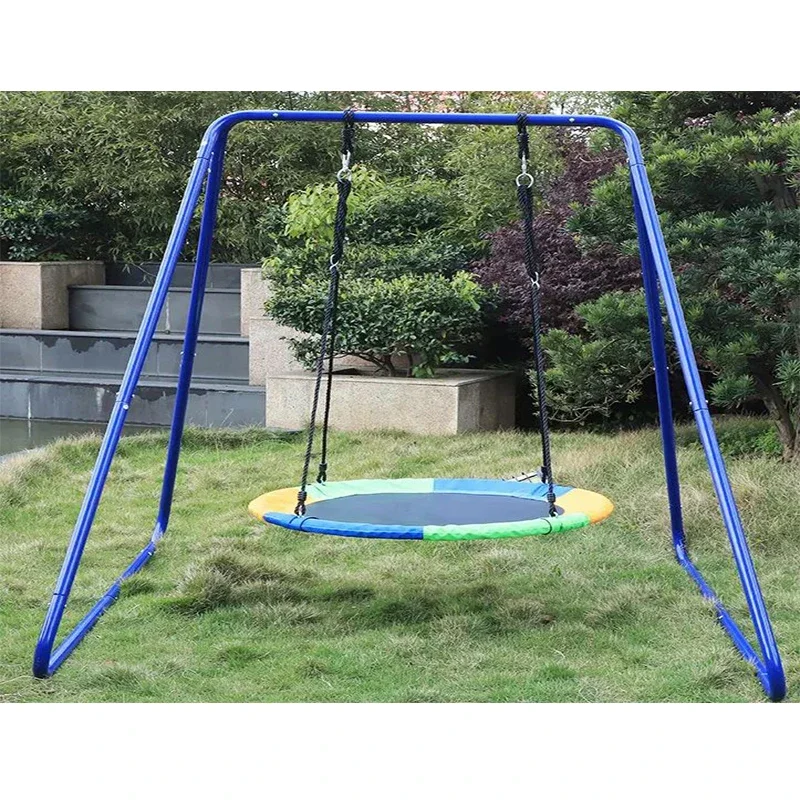 Outdoor Children Hanging Swing Chair Backyard Rope Round Spider Swing