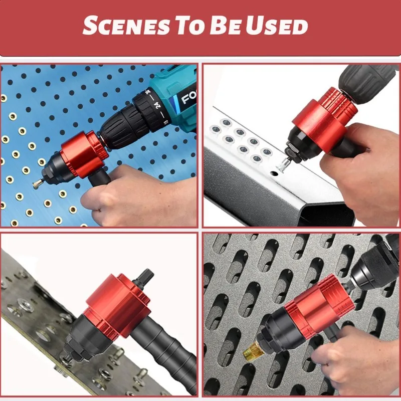 For Electric Rivet Gun Rivet Nut Gun Converter Metric Imperial Rivet Nut  Multifunctional Rechargeable