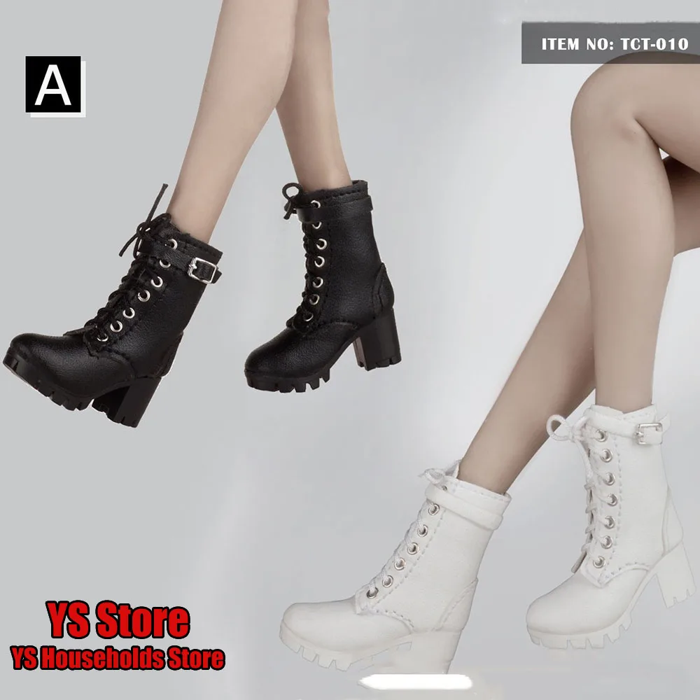 TCT Series 1/6 Women Soldier Short Mid-Tube Boots Hollow Fashion Shoes Accessory Fit 12 Inch Figure Body Hobby Decoration Toys