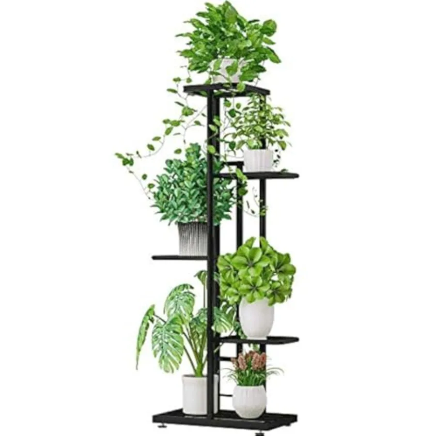 

Metal Plant Stand for Indoor Outdoor Flower Pot Display Planter Shelf Charcoal Grey