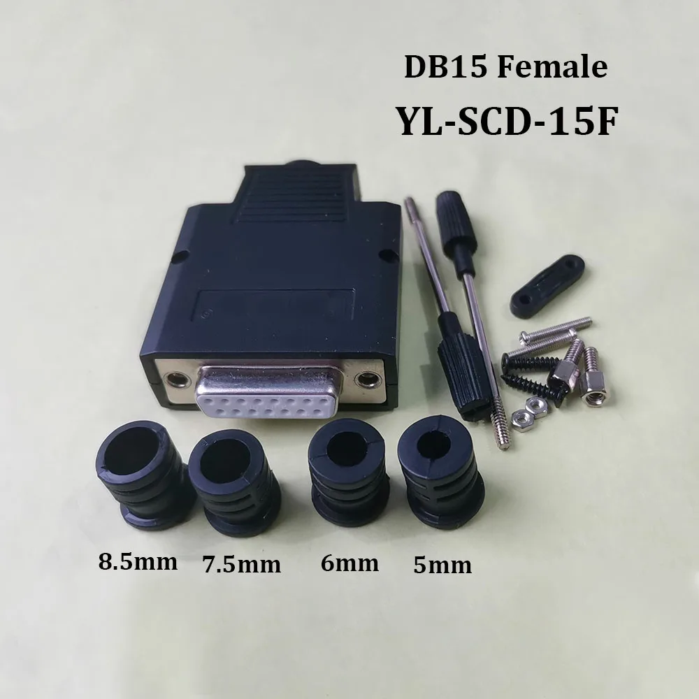 1 Set DB9 DB15 Solder Free Male and Female Connectors 9-Pin 15 Pin Splitter COM RS232 Serial Port D-Type Plug Adapter