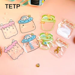 TETP 50Pcs Cartoon Gift Decoration Ziplock Bags Birthday Party Candy Cookies Hairpin Jewelry Packaging Storage Child Favors