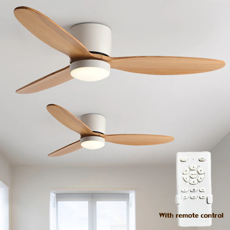 Modern Ceiling Fan Low Floor DC Motor 30W Fan With Light Loft Remote Control Decorative Home Fan With Lights 220V