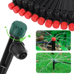 5/20/50/100Pcs 8 Hole Spiked Dripper Flow Adjustable Stream Sprinkler Garden Greenhouse Automatic Watering Irrigation Emitter