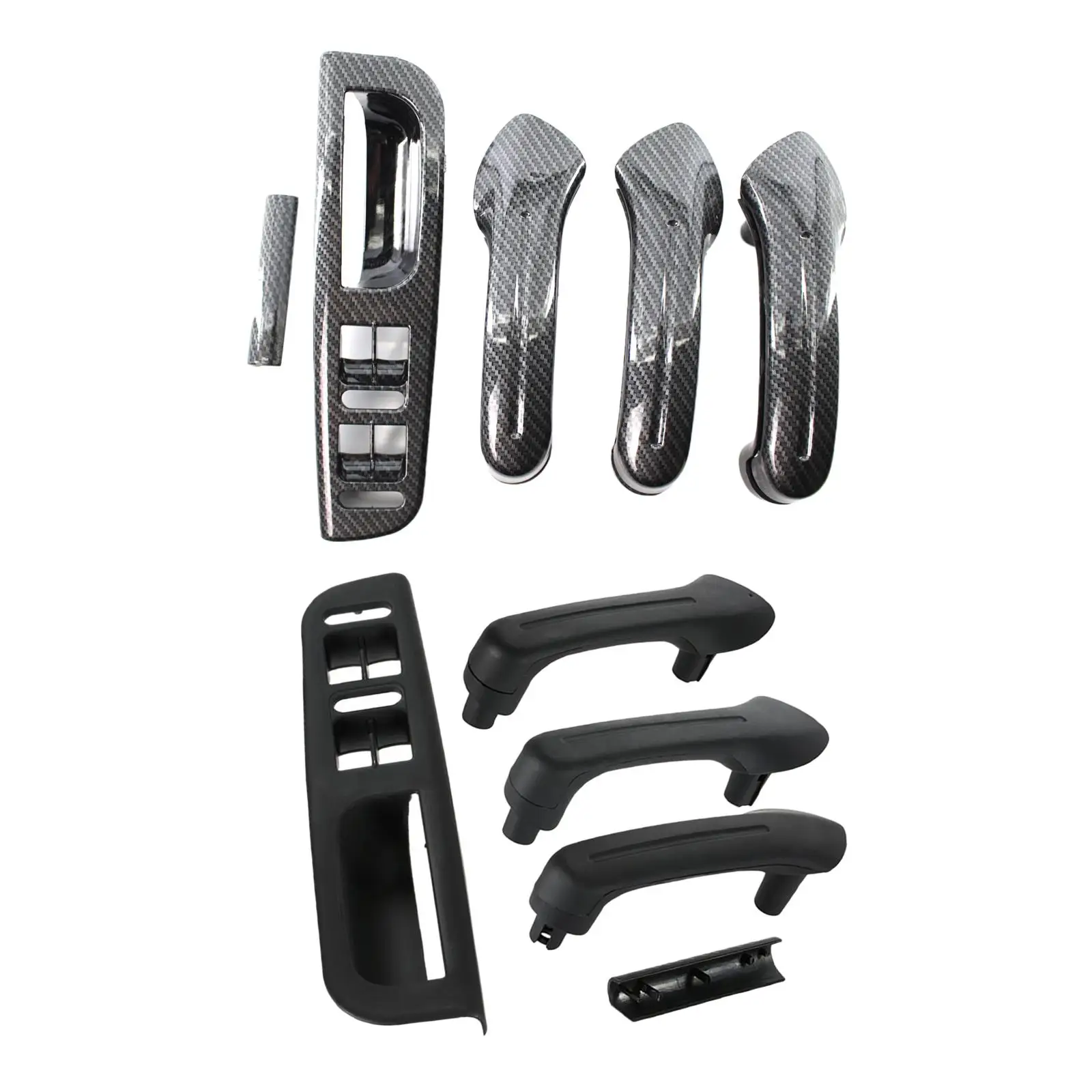 Car Door Grab Pull Handle Cover & Switch Bezel Set for VW Golf MK4