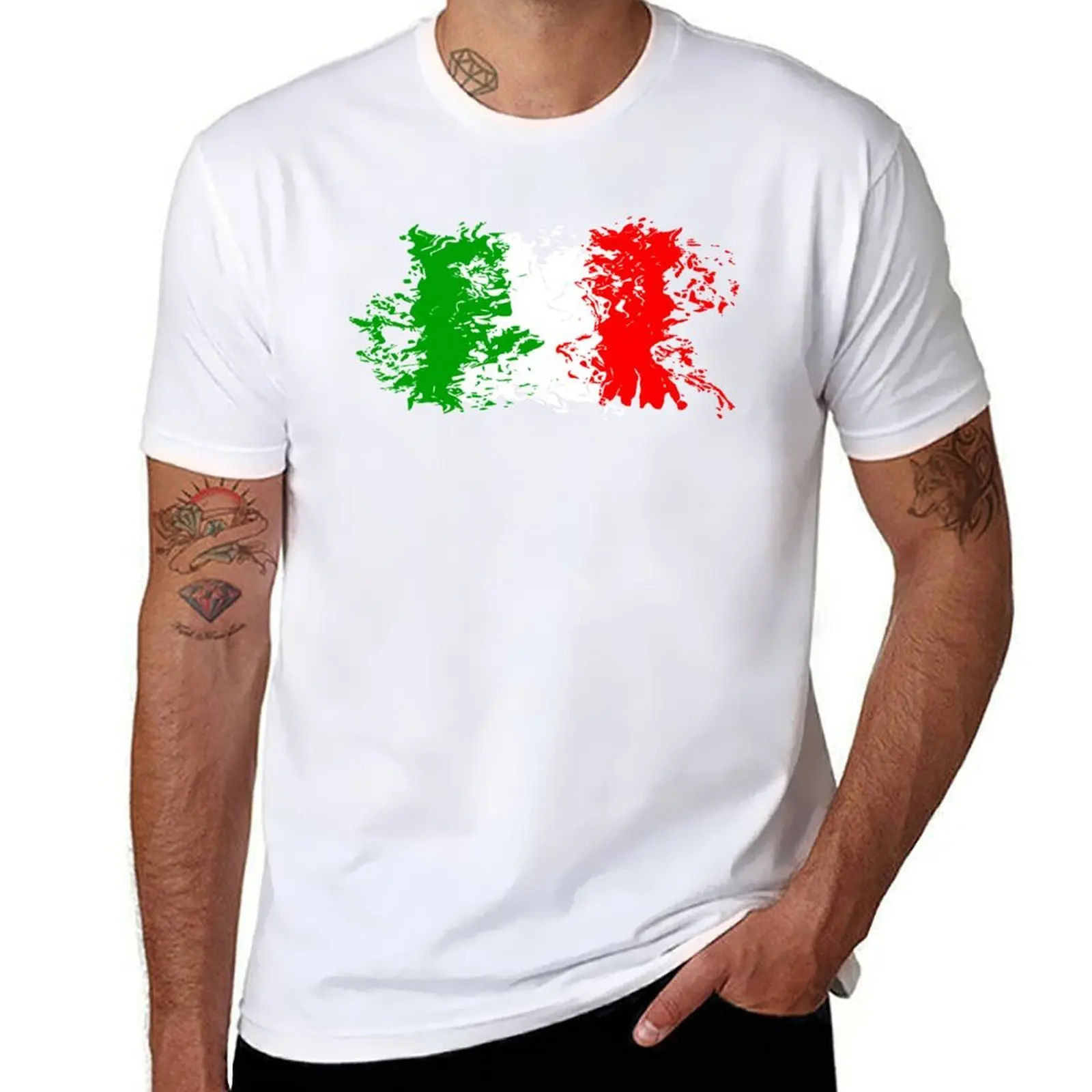 

Italy - Flag - burst T-Shirt man t shirt summer t shirt personalised T-Shirt