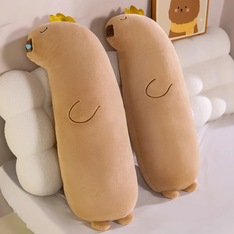 Capybara Runny Nose Plush Pillow 70/90/110cm Anime Simulation Stuffed Animal Soft Doll Cute Fluffy Toy with Nose DropGift