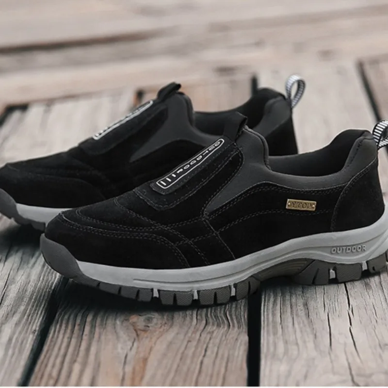 

High Quality Outdoor Men's Sneakers Breathable Suede Running Shoes Light Anti-slip Mountaineering Shoes Platform Sneakers36-50