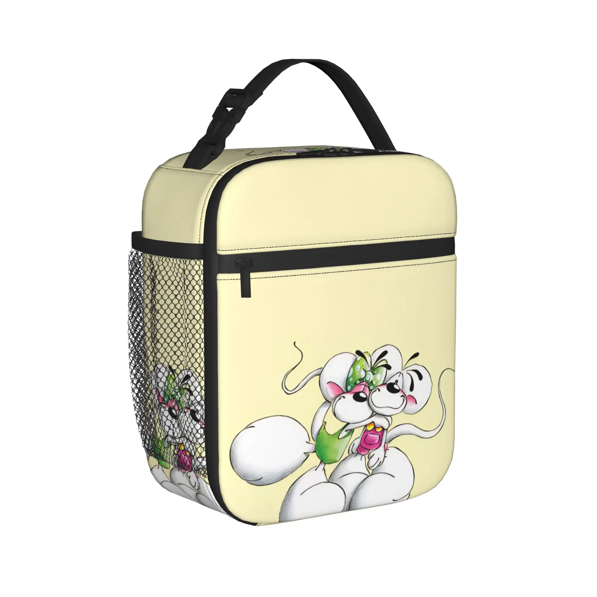 Cute Cartoon D-Diddl Mouse Thermal Insulated Lunch Bag for School  Portable Food Bag Thermal Cooler Lunch Boxes