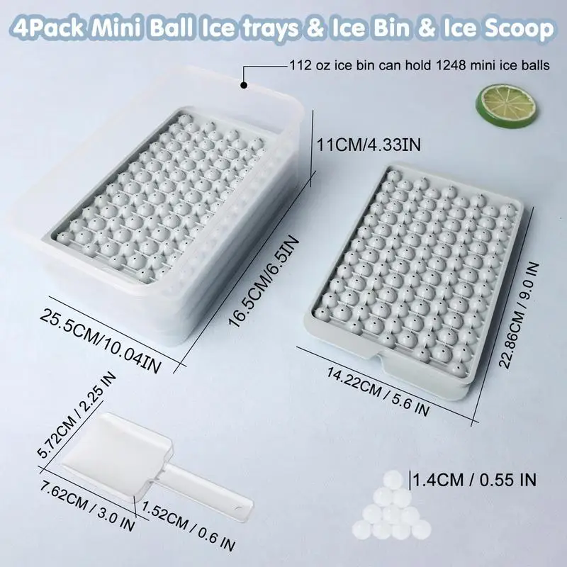 صواني ثلج صغيرة 3 طبقات قالب ثلج ويسكي قوالب مقاومة للحرارة 104 شبكات صندوق حاوية لكوكتيلات ويسكي بوربون