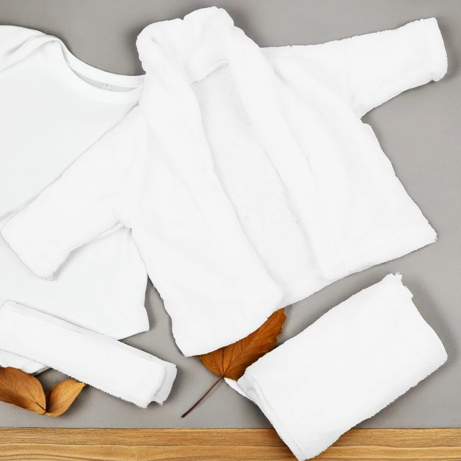 

Newborn Bathrobe Pure Cotton For 0-1 Month Absorbent Quick-Dry Bathing Suit Infant Toddler Photo Garment White