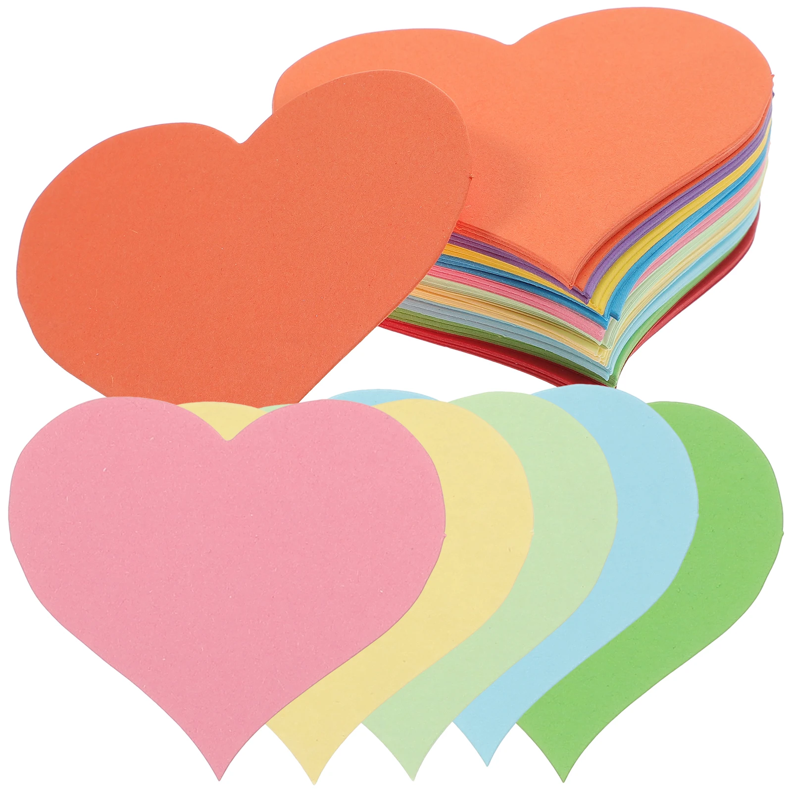 

Colorful Heart Shaped Paper Pads Comfortable Write Easy Stick Peel Reusable No Trace Lovely Bright Messages Boards Wall