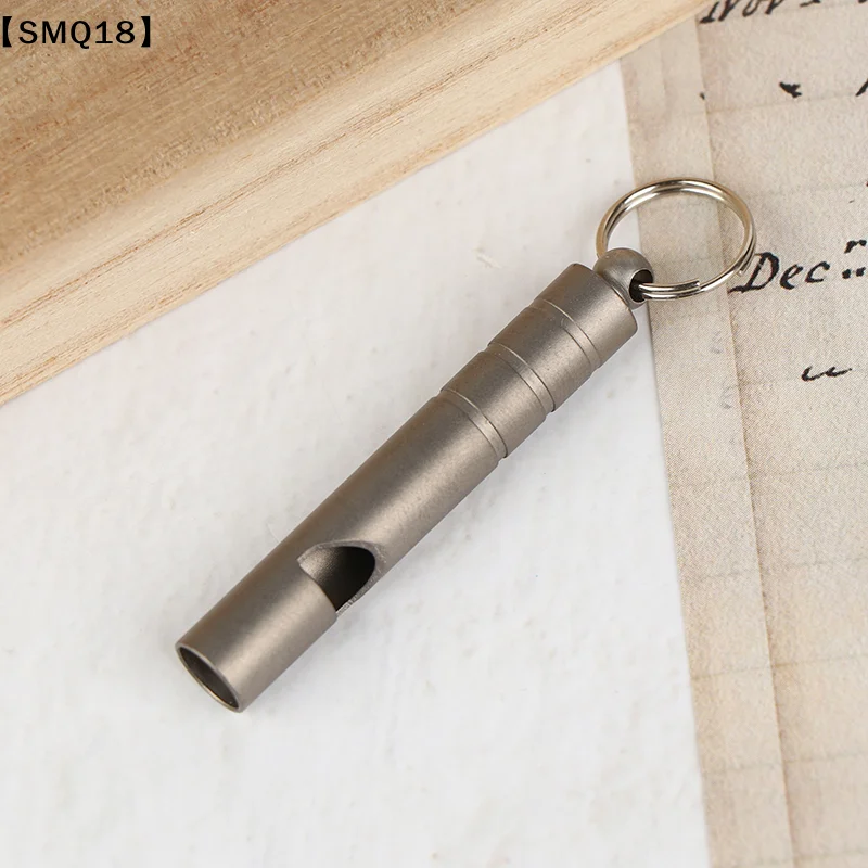 Pure Titanium Single- Whistle With Cord Outdoor Portable Emergency Survival Camping Hiking Exploring Camping Whistle【SMQ】