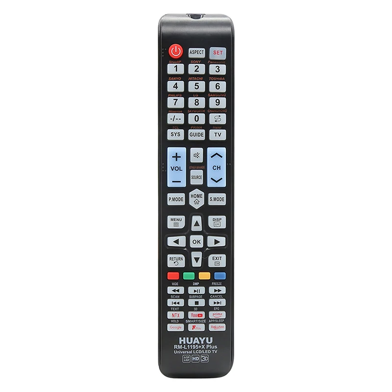 Universal TV Remote Controller Multifunction Remplacement SmartTV Remote Control Simple Operation RM-L1195+X PLUS