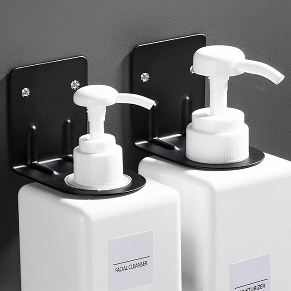 1Pcs Shower Gel Shampoo Bottle Rack Stainless Steel Bathroom Kitchen Wall Hanger Soap Liquid Dispenser Organizer Hook Holder