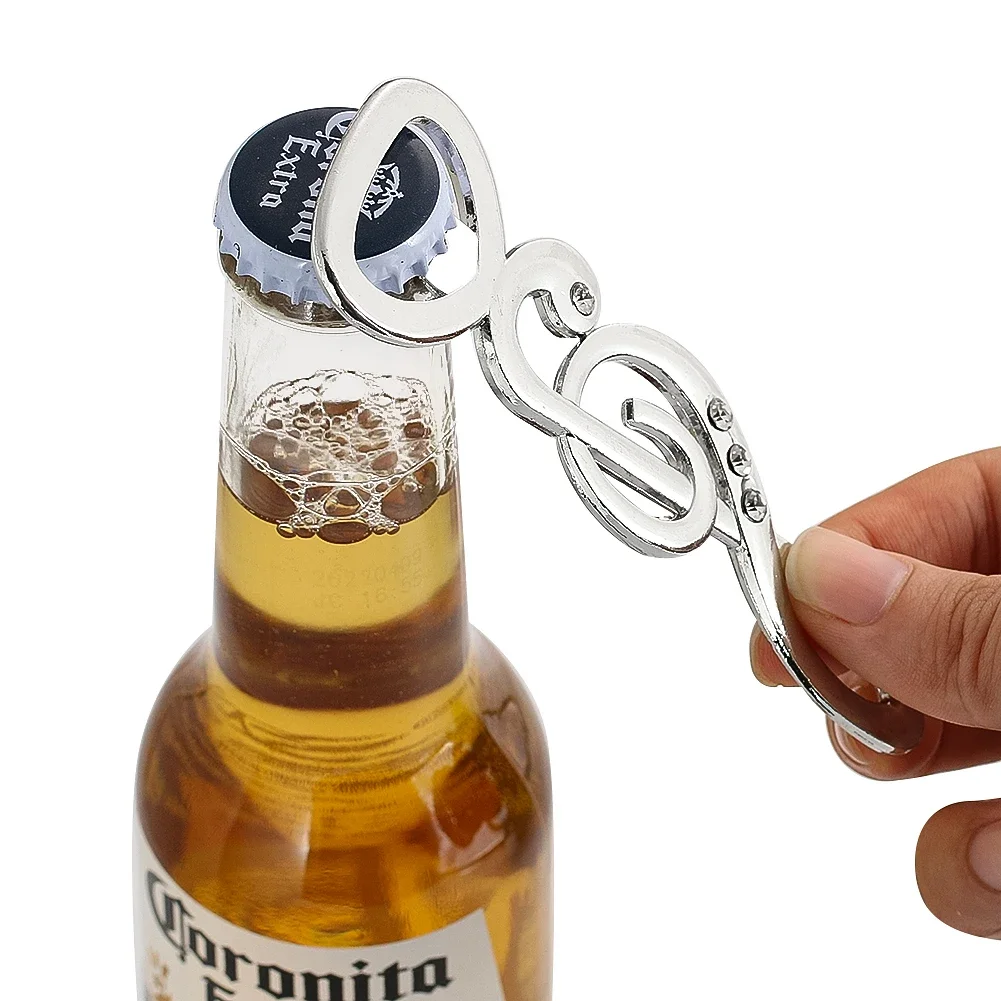 Funny Music Note Beer Bottle Opener Rhinestone Corkscrew Reaurant Party Bar Tools Kitchen Gadgets Wedding Decor Music Lover Gift