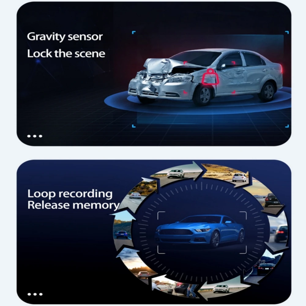 12 Inch 4K 3840*2160P Car DVR Dash Cam WIFI GPS APP Rear View Mirror 1080P Car Camer, WDR,APP WIFI Super Night Vision