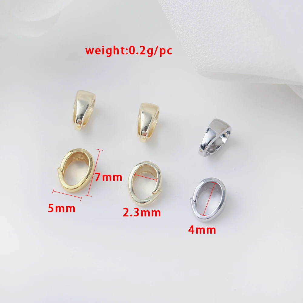 Pendant Pinch Bail Clasps Brass Gold Plated Hooks Clips Connector For DIY Bracelet Necklace Jewelry Making Findings Accessories
