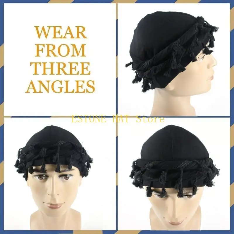 49MF Sweat Wicking Headband Bandana for Running and Riding Fringes Designs