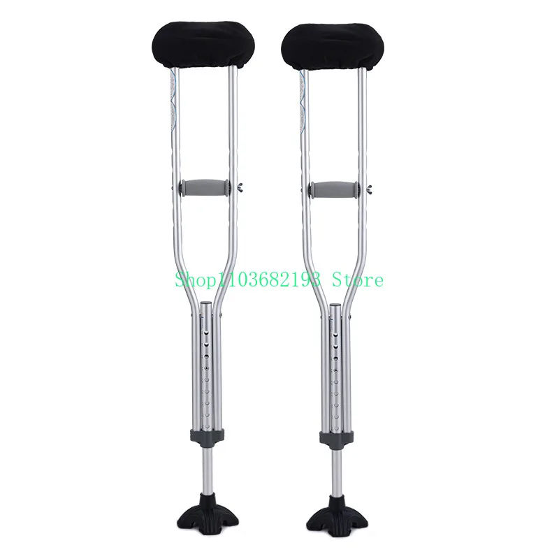 

Crutches Four-Leg Fracture Crutches Young People Climbing Cane Elderly Lightweight Non-Slip Walking Aids Four-Corner Medical