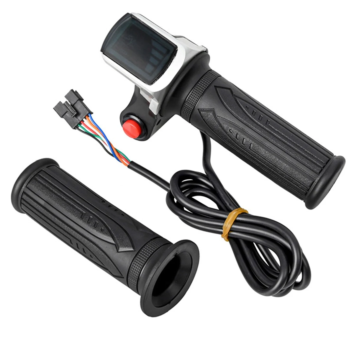 Universal Electric Bike Throttle with LCD Display Handle Throttle for 36V Twist Throttle Scooter E-Bike Parts