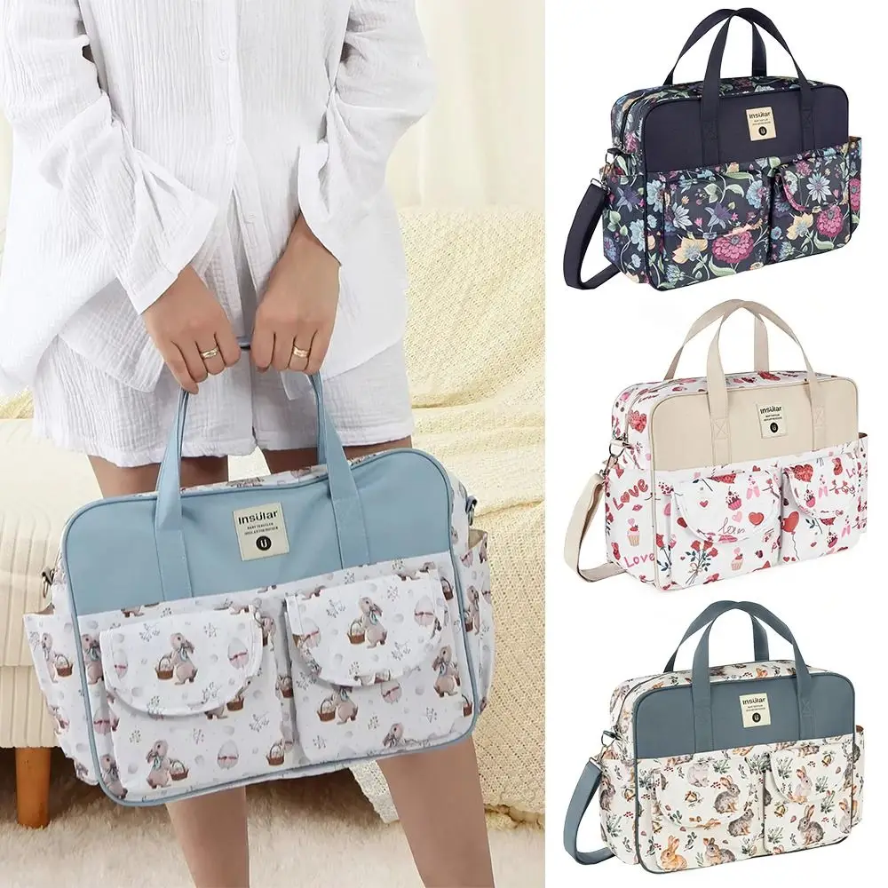 

Fashion Cute Prints Single Shoulder Mommy Bag Lightweight Portable Maternity Handbag Multi-pocket Large Capacity Diaper Bag