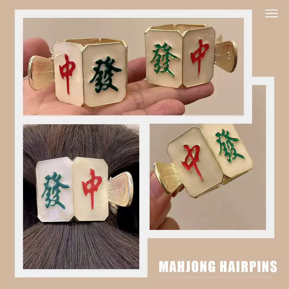 presilha-de-cabelo-criativa-mahjong-pequena-e-leve-grampo-premium-com-efeito-visual-Unico-para-mulheres-em-festas-festivais-e-carnaval