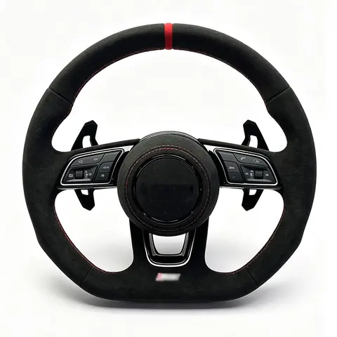 Leather Steering Wheel for Audi A3 A4 A5 A6 A7 A8 Q2 Q3 Q7 B8 B9 S5 RS Q8 R8 MK1 RS3 RS6 RS7 C7 TT MK2 MK3 S3 S8 Steering Wheels