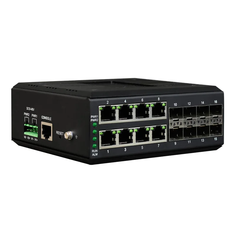 

8-портовый Gigabit Ethernet на DIN-рейке 8-гигабитный управляемый промышленный сетевой коммутатор SFP