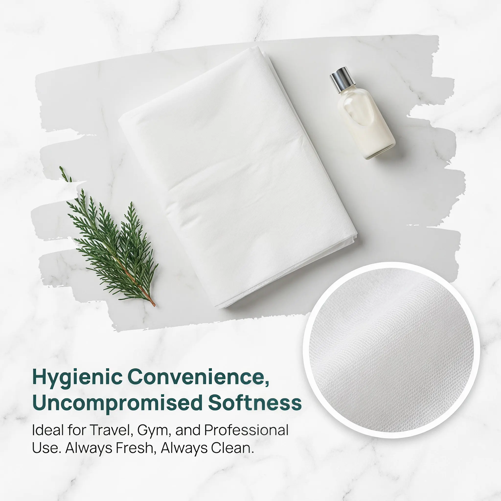 100Pcs Disposable Waterproof Guest Towels Nonwoven Soft Absorbent Hand Towels for Salon Spa Bathroom Use Compressed Towel