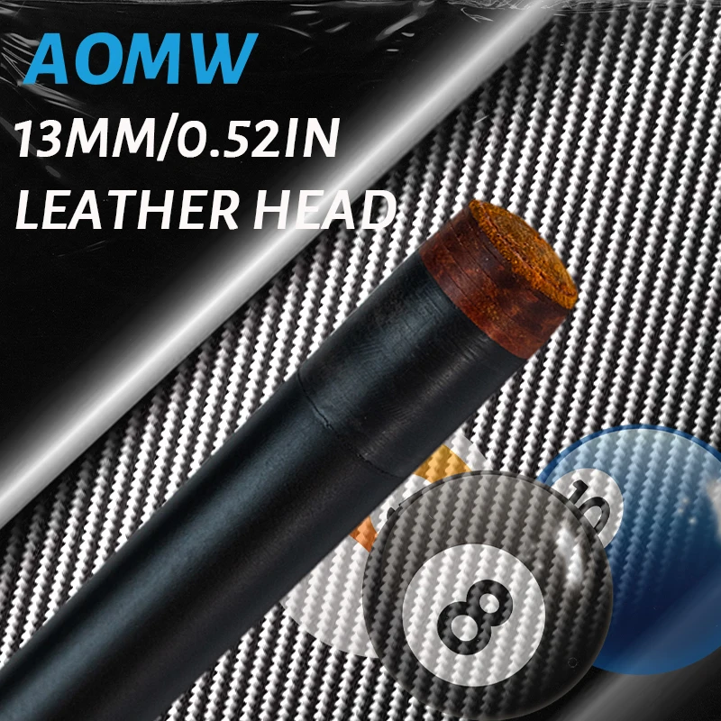 20oz 1/2 black and white pattern is not easy to deform carbon rod high appearance level pool cue for billiards lovers gift