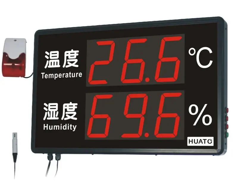 2026 Wall-mounted Large Led Screen Temperature and Humidity Board with RS485 Interface for Waiting Room
