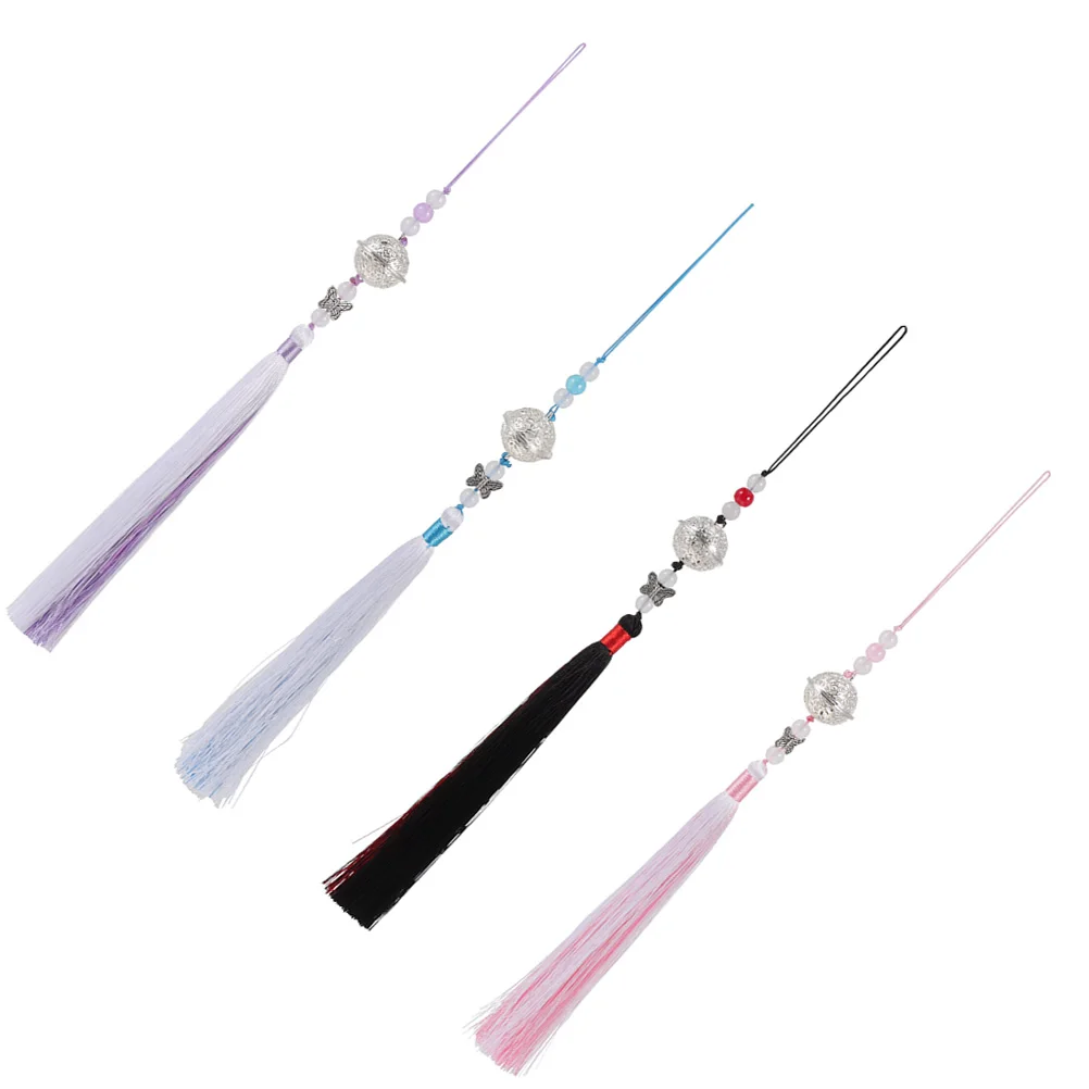 

4Pcs Ancient Tassel Waist Ornaments Bell Pendant Chinese Style Costume Charms Elegant Gift Ancient Tassel Pendant