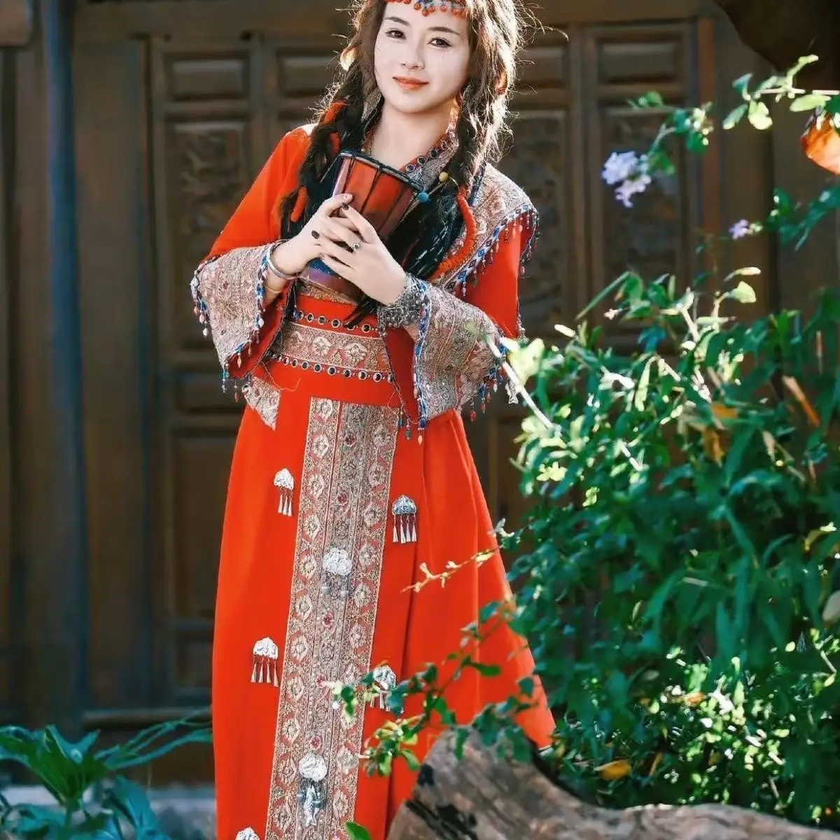 

Lucky Red National Style Hmong Costume Women's Traditional Chinese Clothes Carnival Miaojiang Girls Cosplay Costume Stage Suits