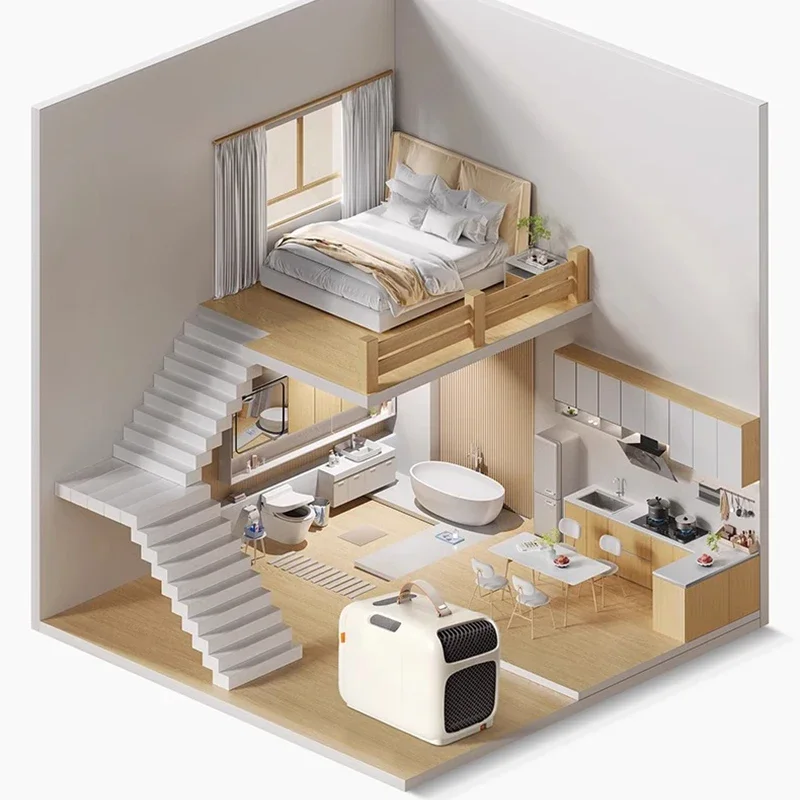 คอมเพรสเซอร์เครื่องปรับอากาศเครื่องเสียงมือถือแบบพกพาเครื่องทำความเย็นรถตั้งแคมป์กลางแจ้งออลอินวันเครื่องปรับอากาศติดตั้งฟรี