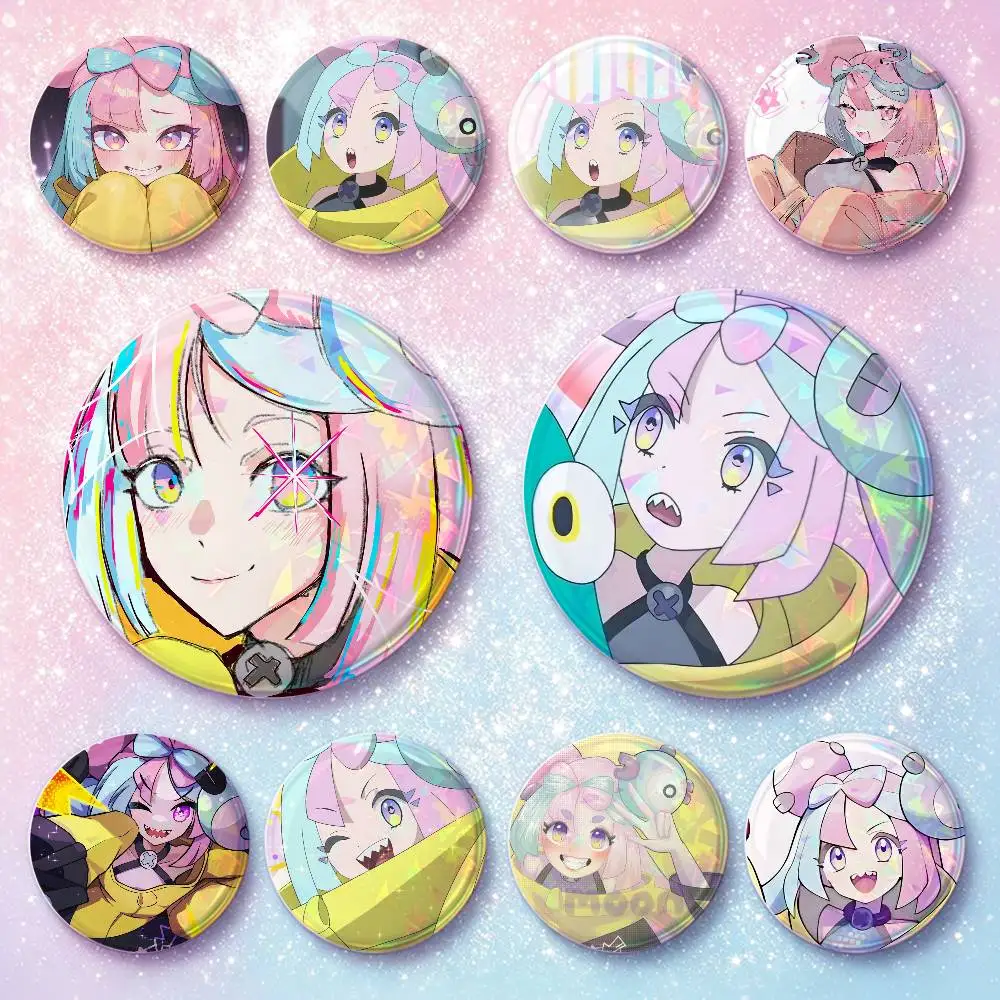 Cartoon I-Iono Badges Button Round Creative Pin Brooch Badge Bag Decor Accessories Fans Collect Friends Gifts