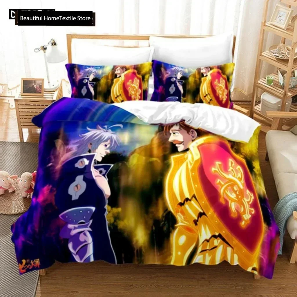 

Luxury New 3D Print The Seven Deadly Sins Bedding Set Single Twin Full Queen King Size Anime Bed Linen Sets Duvet Cover Set