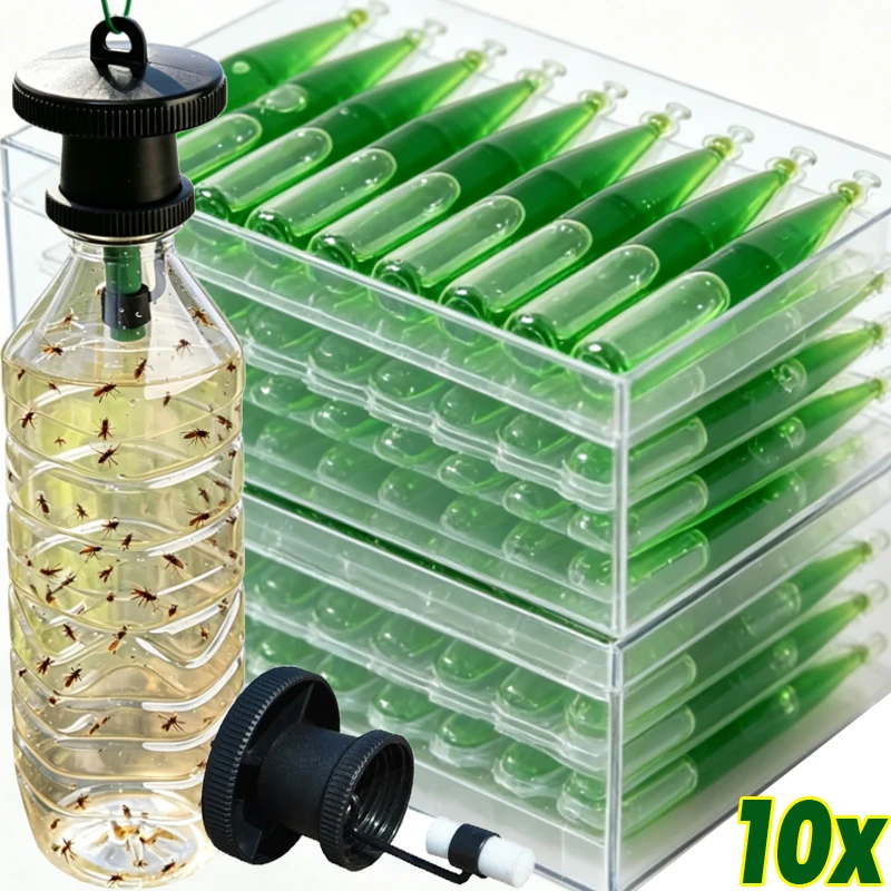 Trampa para Moscas, Atrayente Líquido de Feromonas para Protección de Frutas, Jardinería, Agricultura, Trampa Colgante para Drosophila, Atrapamoscas, Herramientas para Control de Plagas
