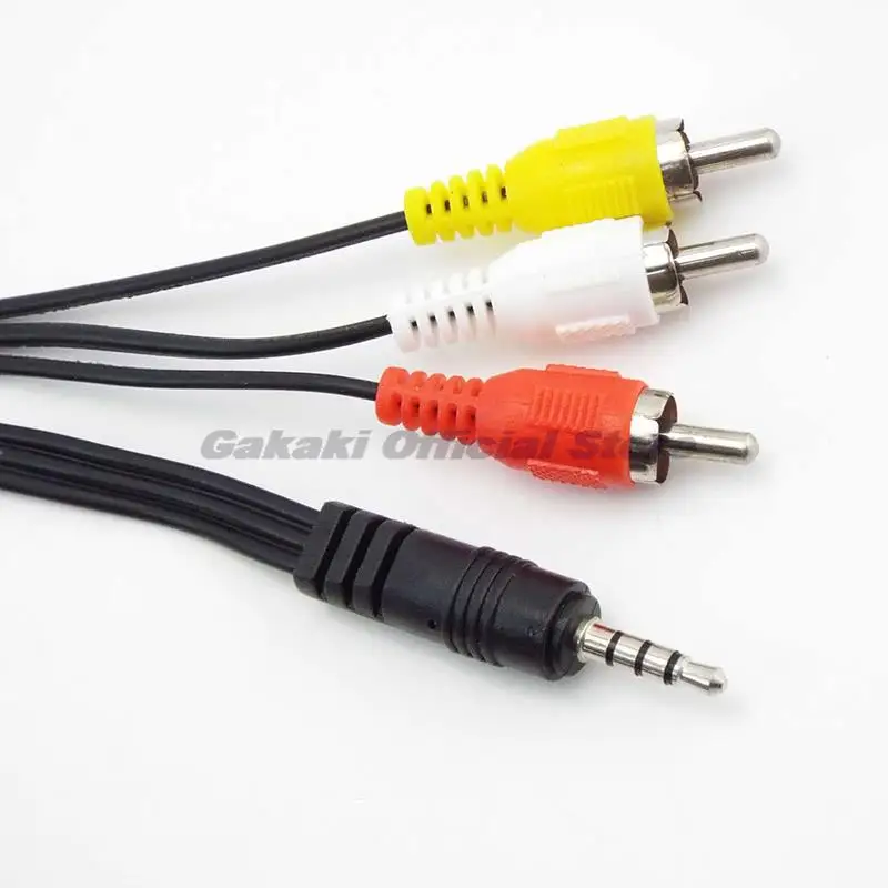 3.5mm Jack to 3 RCA Male Audio Video AV Cable AUX Stereo Cord 3RCA Standard Converter Wire