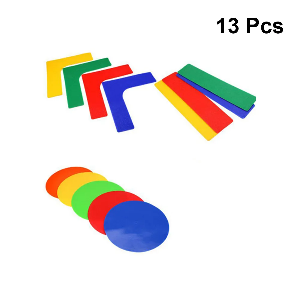 

13Pcs Ground Line Label Set Tennis Court Marker Line Supplies PVC Plastic High Visibility Adhesive Court Edge Sideline
