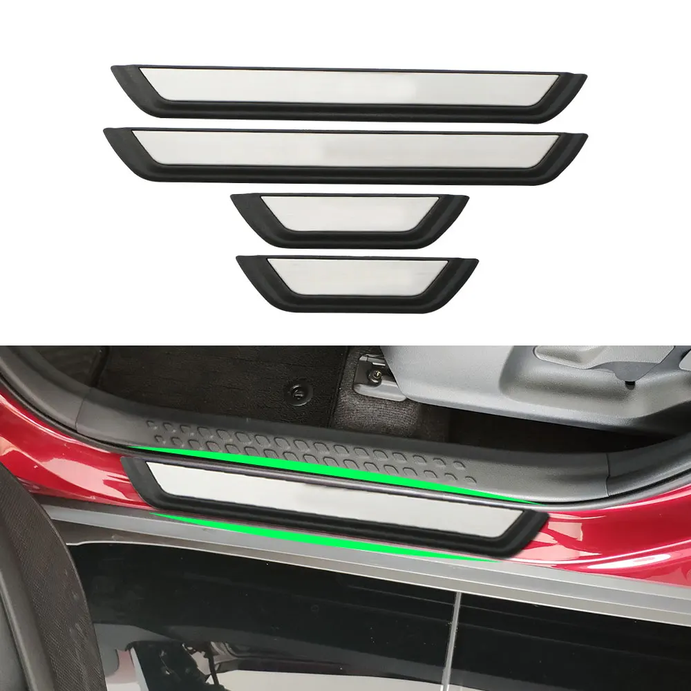 For Toyota CHR C-HR 2016-2018 2020 2021 2022 2023 Stainless Steel Door Sill Scuff Plate Welcome Pedal 3d Car Styling Accessories