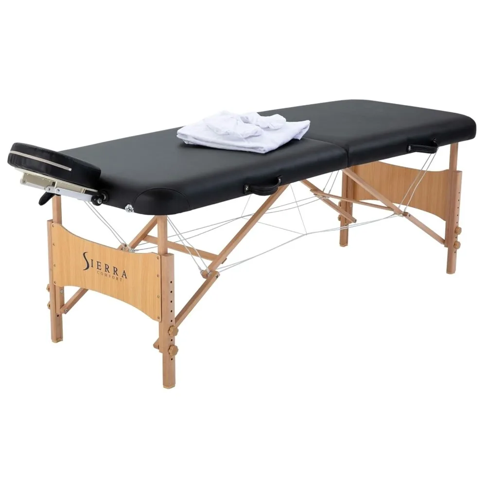 SIERRA COMFORT All-Inclusive Portable Massage Table (Black), SC-901, 27.95