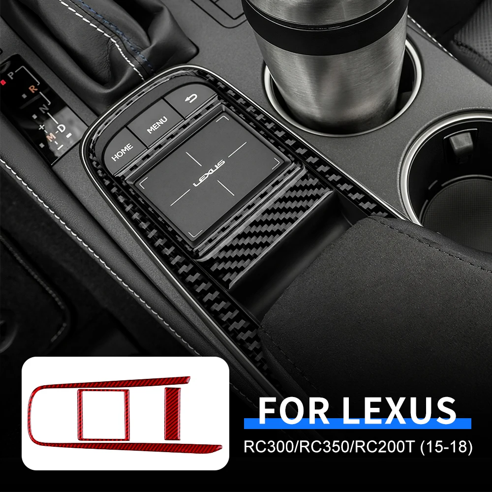 

Real Soft Carbon Fiber Navigation Control Panel Sticker for Lexus RC300 RC350 RC200T 2015-2017 LHD RHD Car Interior Accessories